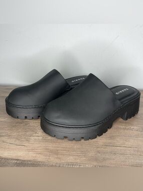Torrid Black Lug Sole Mule Slide On (7WW)